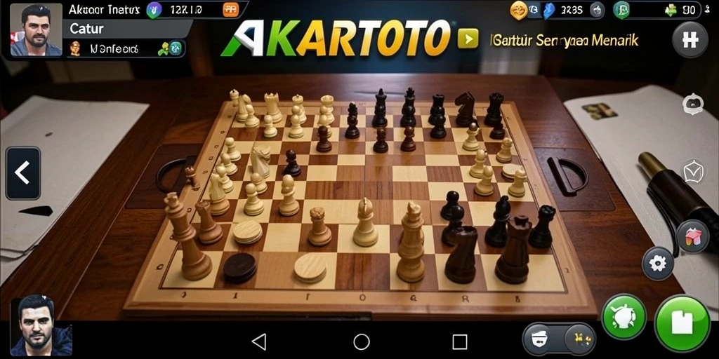 Antarmuka menarik dari game Catur AKARTOTO.