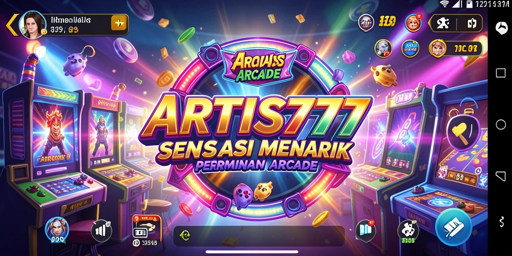 Tampilan antarmuka ARTIS777 yang dinamis dalam gameplay Arcade.