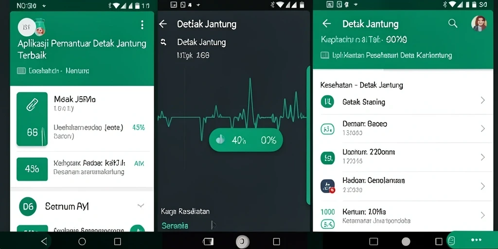 Antarmuka pengguna N06 untuk pemantauan detak jantung yang intuitif.