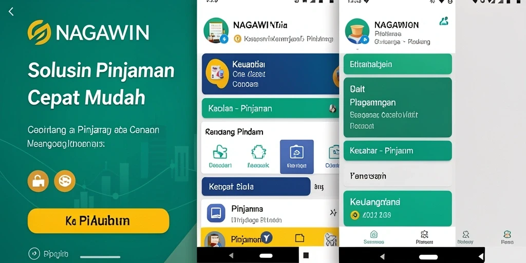 Antarmuka aplikasi NAGAWIN yang sederhana dan mudah digunakan.