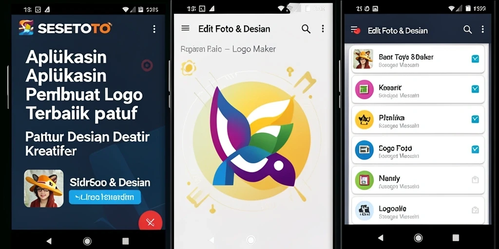 Antarmuka pengguna SESETOTO yang intuitif untuk desain logo yang menarik.