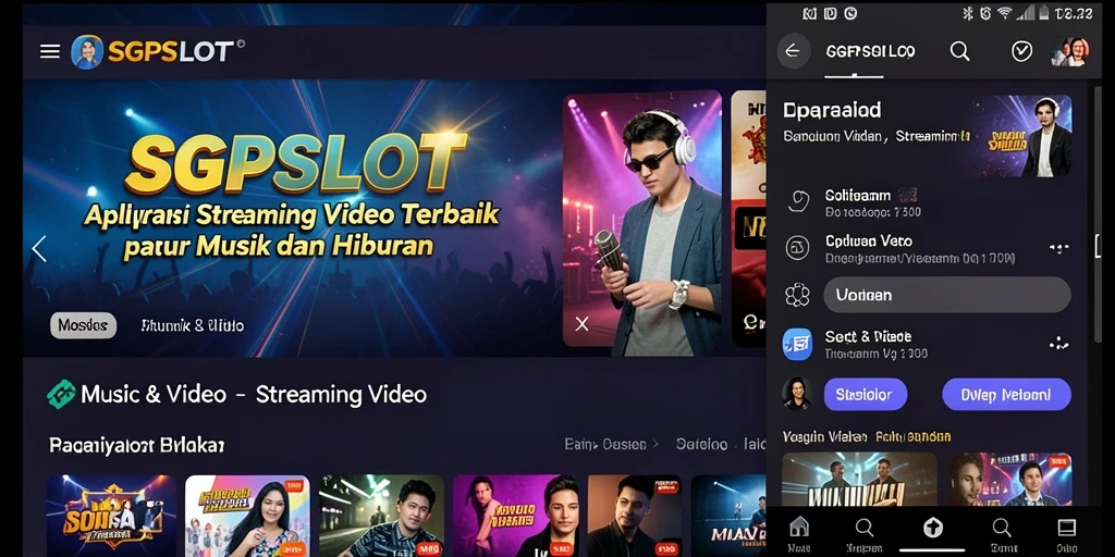 Antarmuka pengguna aplikasi SGPSLOT yang menarik dan intuitif untuk streaming video.