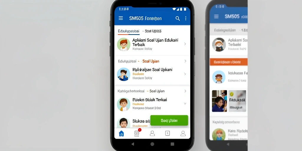 Tampilan antarmuka aplikasi SM605 untuk Soal Ujian yang intuitif.